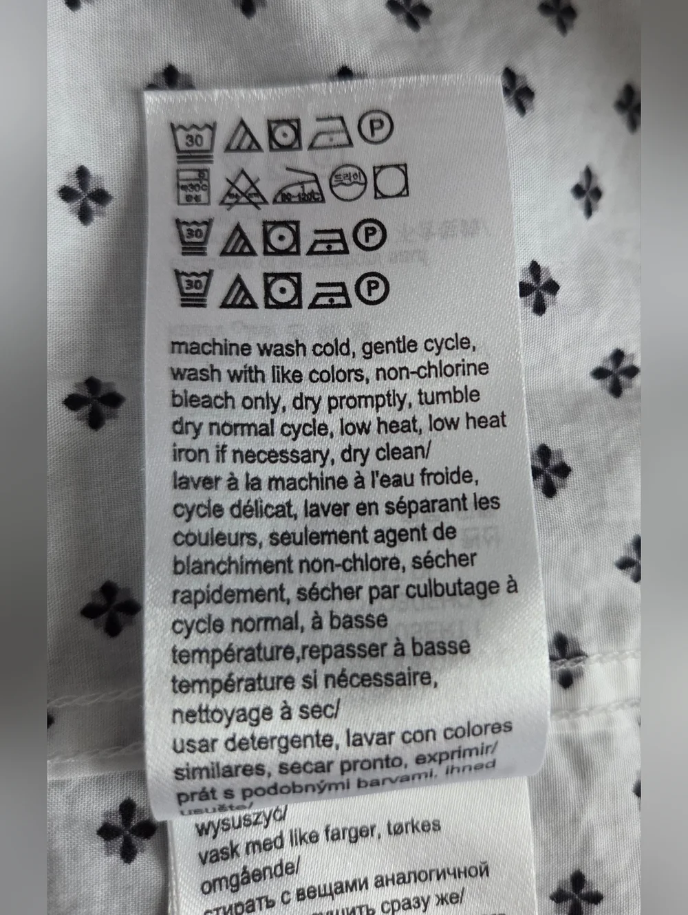 Calvin Klein Men's Short-Sleeve White Dot-Print Button Shirt Size XL - Picture 13 of 14